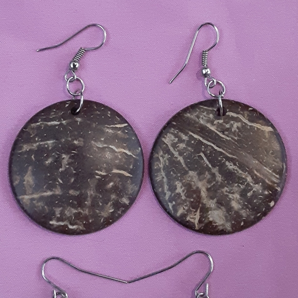 🌹Bundle 2 pair wood earrings pierced - Picture 3 of 7